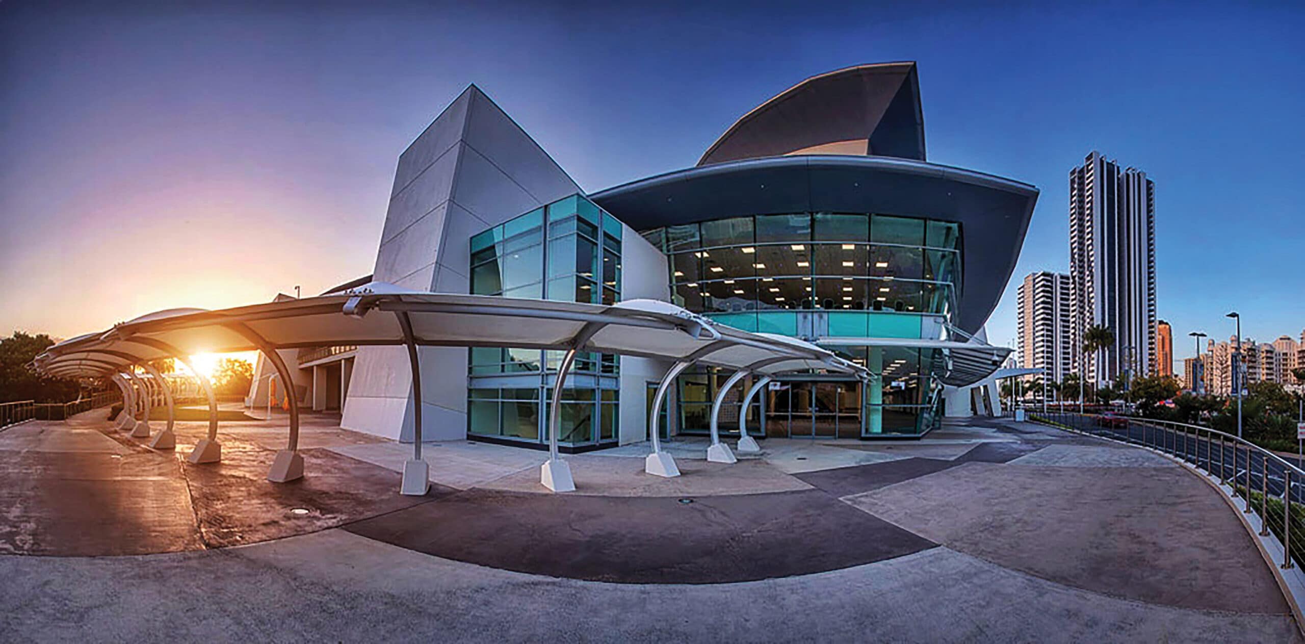 Sunset image of Gold Coast Convention and Exhibition Centre